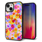iPhone 15 強化ガラス＆TPUスマホケース ガラプリ【SC870 リバティプリント フルールドパルファン（ブルー）】