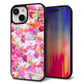 iPhone 15 強化ガラス＆TPUスマホケース ガラプリ【SC874 リバティプリント プレスドフラワー（ピンク）】