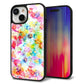 iPhone 15 強化ガラス＆TPUスマホケース ガラプリ【SC876 リバティプリント プレスドフラワー（ホワイト）】