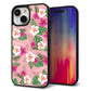 iPhone15 強化ガラス＆TPUスマホケース ガラプリ【SC882 ハワイアンアロハレトロ（ピンク）】