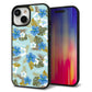 iPhone 15 強化ガラス＆TPUスマホケース ガラプリ【SC883 ハワイアンアロハレトロ（ブルー）】