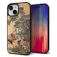 iPhone 15 強化ガラス＆TPUスマホケース ガラプリ【TA006 紫陽花双鶏】