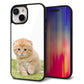 iPhone15 強化ガラス＆TPUスマホケース ガラプリ【VA802 ネコこっそり】