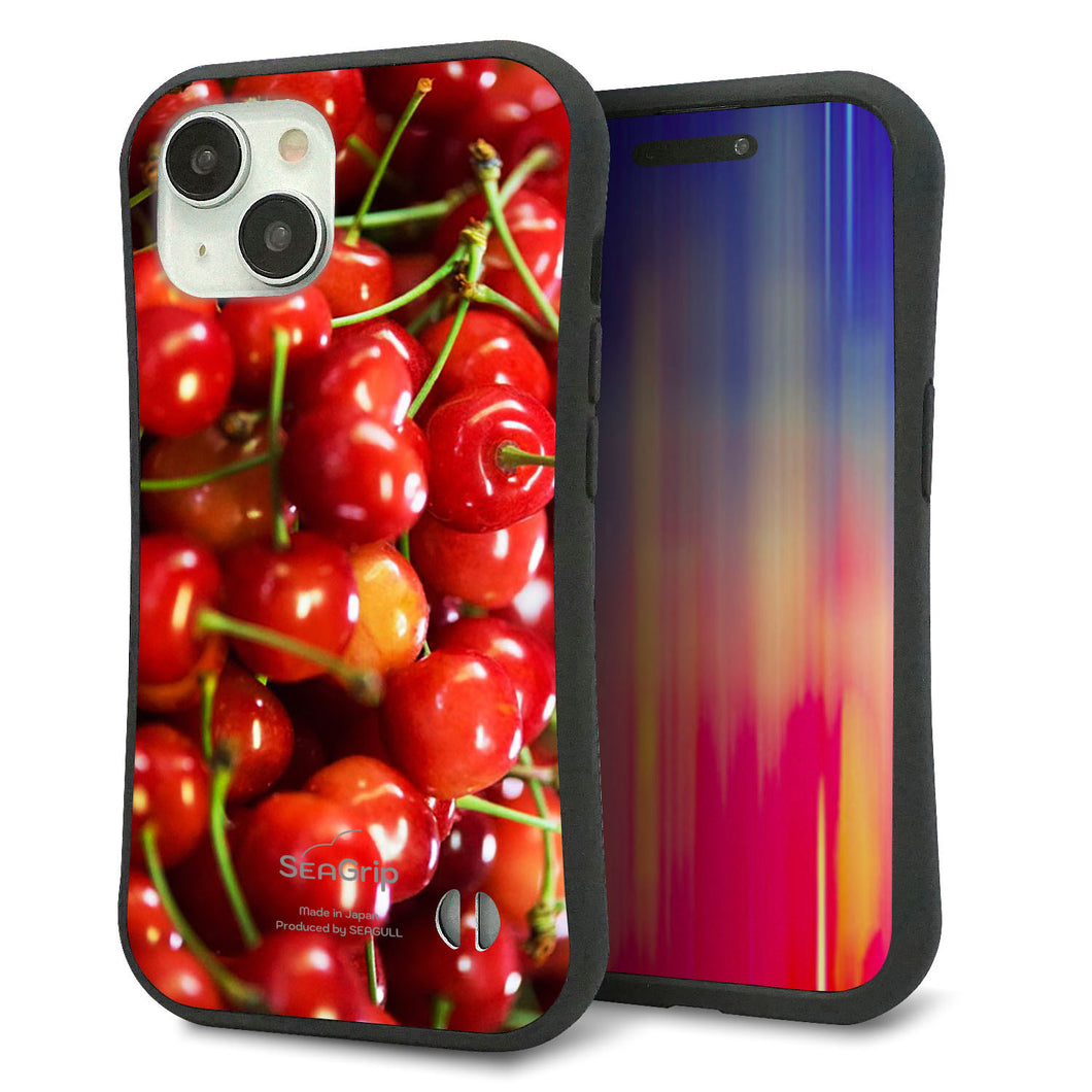 iPhone15 スマホケース 「SEA Grip」 グリップケース Sライン 【MA883 チェリー】 UV印刷