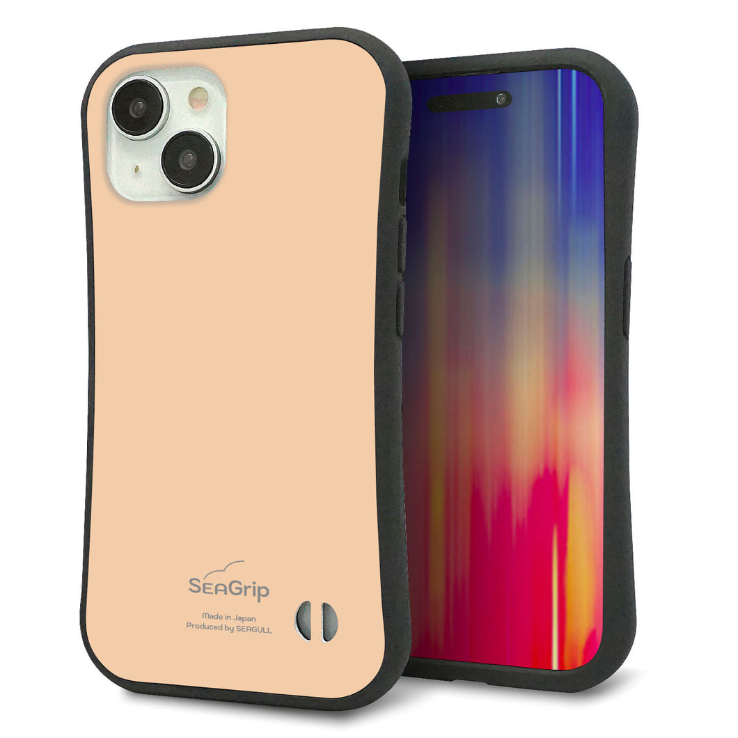 iPhone15 スマホケース 「SEA Grip」 グリップケース Sライン 【TA020 レトロベージュ】 UV印刷