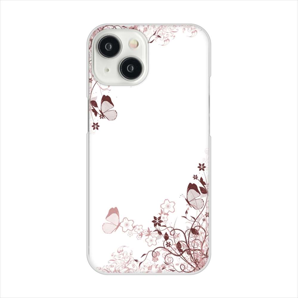 iPhone15 高画質仕上げ 背面印刷 ハードケースバタフライ