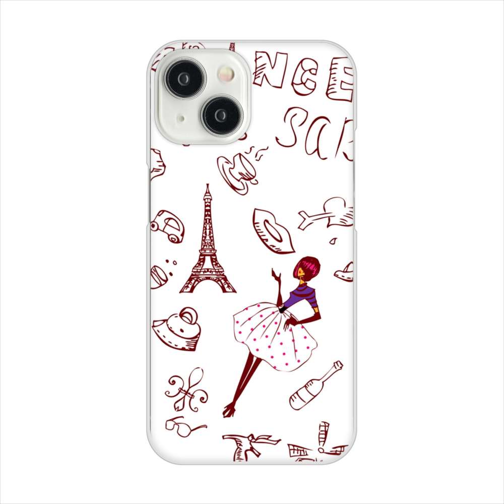 iPhone15 高画質仕上げ 背面印刷 ハードケースLOVE フランス