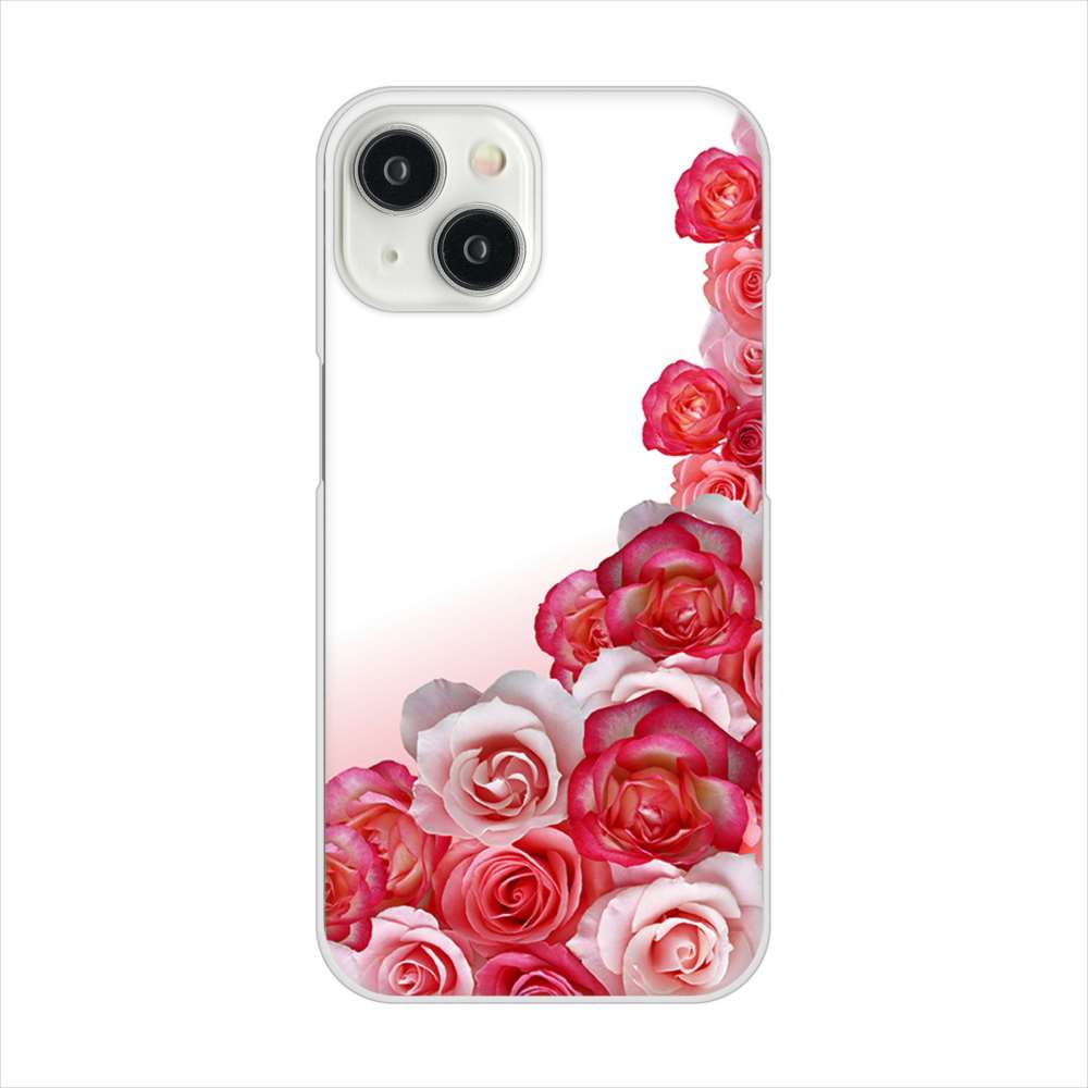 iPhone15 高画質仕上げ 背面印刷 ハードケースロマンチックなバラ