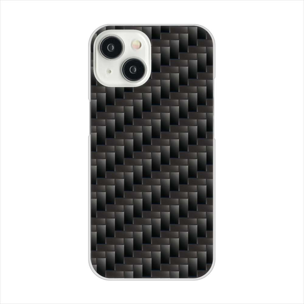 iPhone15 高画質仕上げ 背面印刷 ハードケース 【461 カーボン】