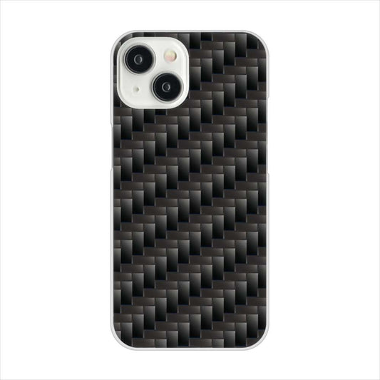 iPhone15 高画質仕上げ 背面印刷 ハードケース 【461 カーボン】