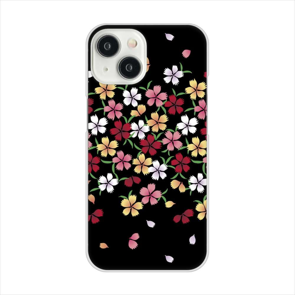 iPhone15 高画質仕上げ 背面印刷 ハードケース和花柄