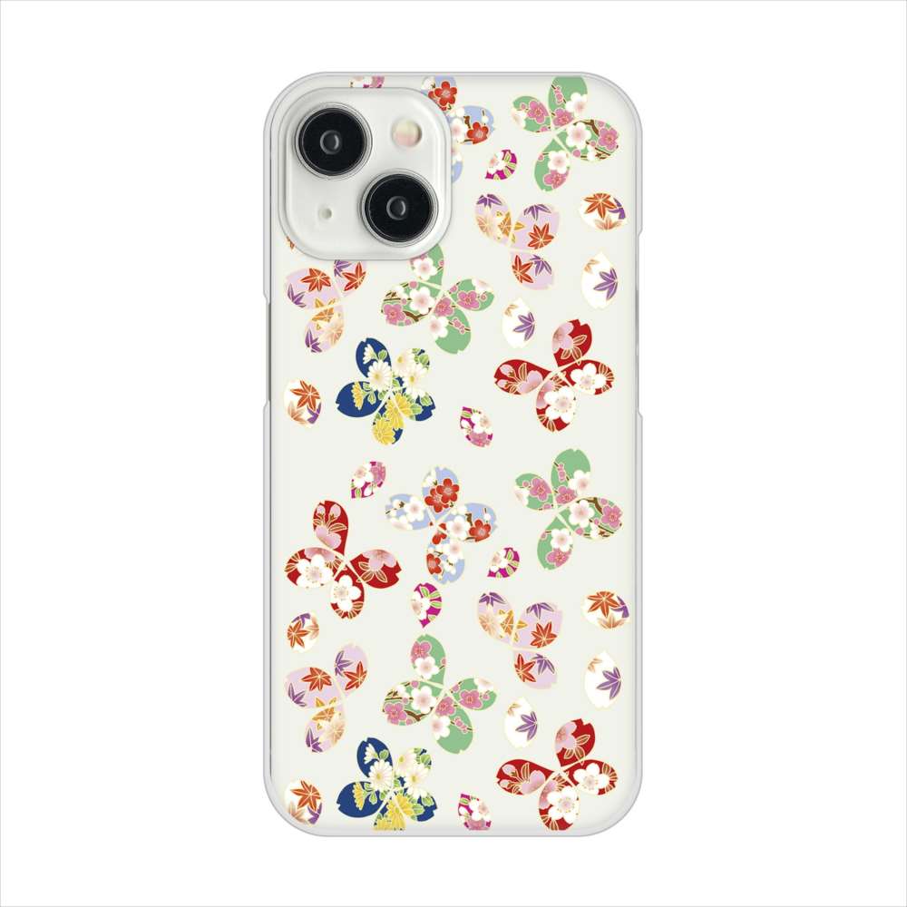 iPhone15 高画質仕上げ 背面印刷 ハードケース和花柄