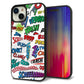 iPhone15 Plus 強化ガラス＆TPUスマホケース ガラプリ【271 アメリカン キャッチコピー】