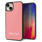 iPhone15 Plus 強化ガラス＆TPUスマホケース ガラプリ【KM902 パステルカラー(パステルレッド)】