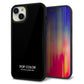iPhone15 Plus 強化ガラス＆TPUスマホケース ガラプリ【KM911 ポップカラー(ブラック)】