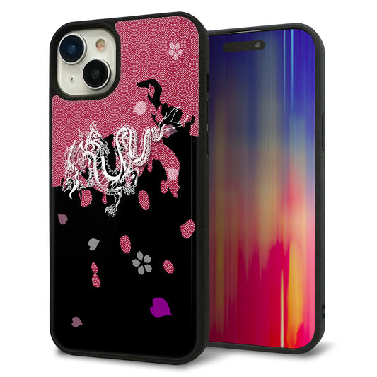iPhone15 Plus 強化ガラス＆TPUスマホケース ガラプリ【YC900 和竜01】