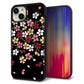 iPhone15 Plus 強化ガラス＆TPUスマホケース ガラプリ【YJ323 和柄 なでしこ】
