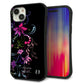 iPhone15 Plus スマホケース 「SEA Grip」 グリップケース Sライン 【263 闇に浮かぶ華】 UV印刷