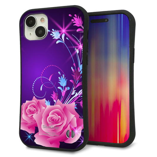 iPhone15 Plus スマホケース 「SEA Grip」 グリップケース Sライン 【1177 紫色の夜】 UV印刷