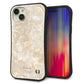iPhone15 Plus スマホケース 「SEA Grip」 グリップケース Sライン 【KM872 大理石パール】 UV印刷