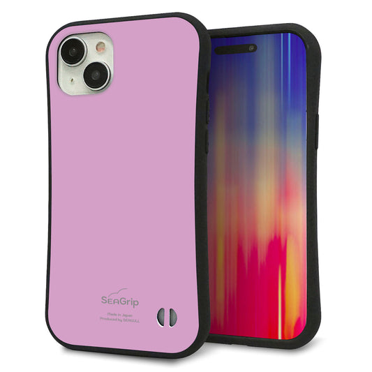 iPhone15 Plus スマホケース 「SEA Grip」 グリップケース Sライン 【KM901 パステルカラー(パステルラベンダー)】 UV印刷