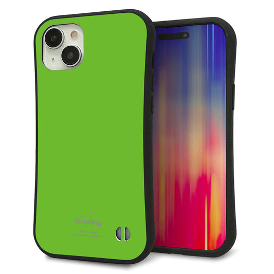 iPhone15 Plus スマホケース 「SEA Grip」 グリップケース Sライン 【KM914 ポップカラー(ライム)】 UV印刷