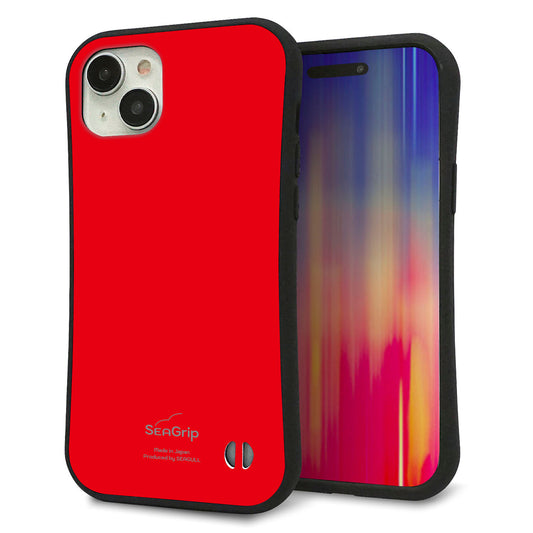 iPhone15 Plus スマホケース 「SEA Grip」 グリップケース Sライン 【KM915 ポップカラー(レッド)】 UV印刷