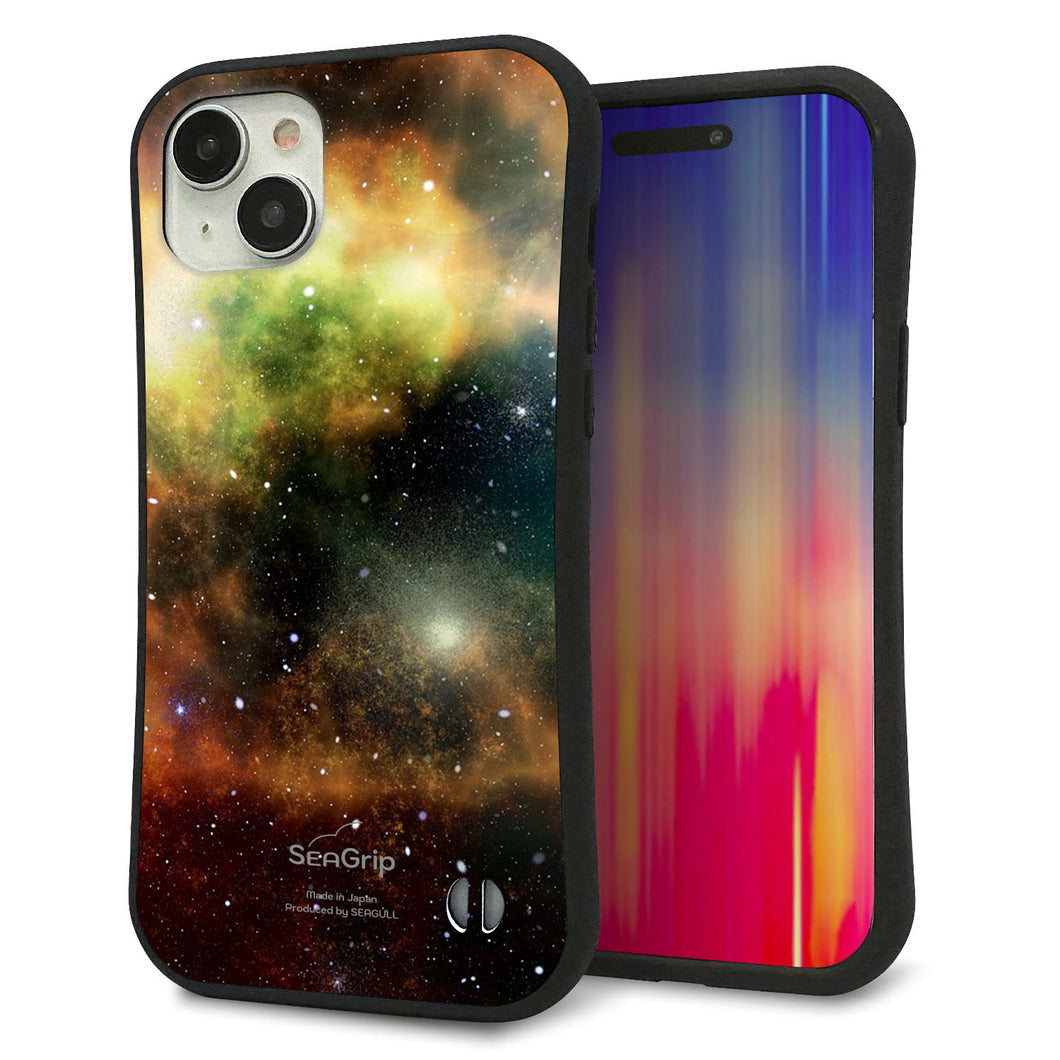 iPhone15 Plus スマホケース 「SEA Grip」 グリップケース Sライン 【KM926 Galaxias Yellow】 UV印刷