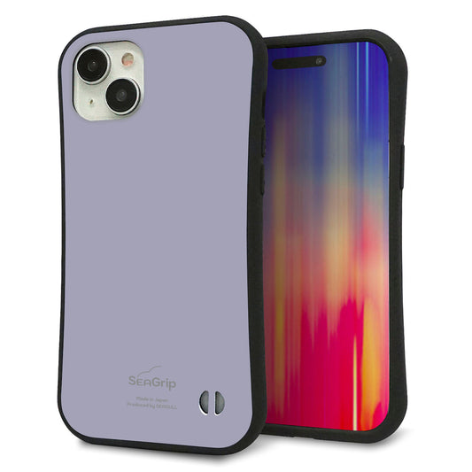 iPhone15 Plus スマホケース 「SEA Grip」 グリップケース Sライン 【KM930 くすみカラー グレー】 UV印刷