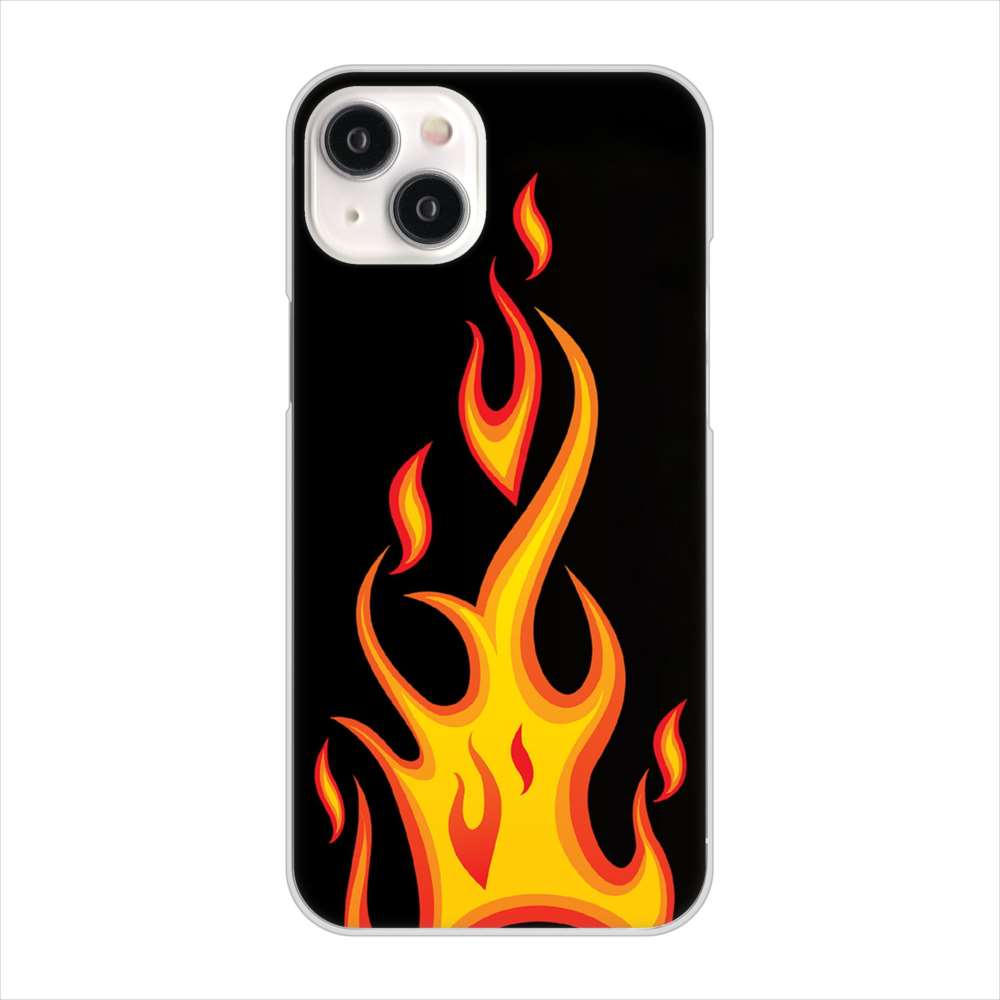 iPhone15 Plus 高画質仕上げ 背面印刷 ハードケース 【010 ファイヤー】