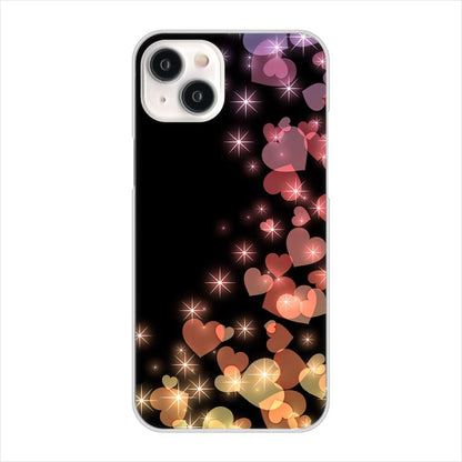 iPhone15 Plus 高画質仕上げ 背面印刷 ハードケースきらめきハート
