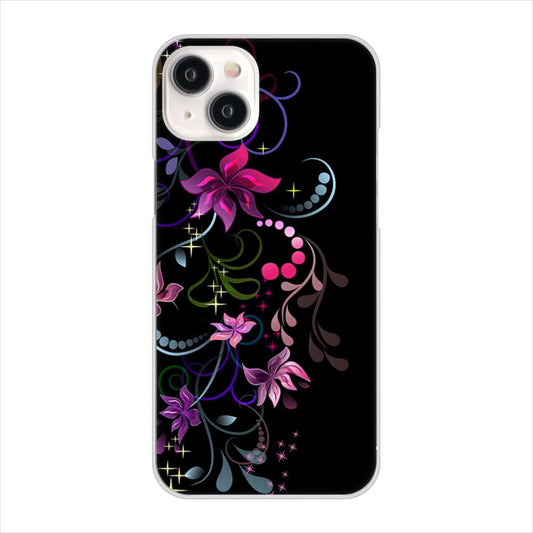 iPhone15 Plus 高画質仕上げ 背面印刷 ハードケース 【263 闇に浮かぶ華】