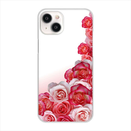 iPhone15 Plus 高画質仕上げ 背面印刷 ハードケースロマンチックなバラ