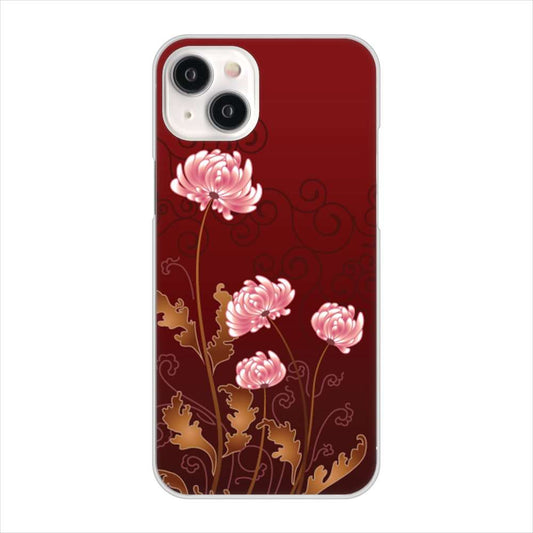iPhone15 Plus 高画質仕上げ 背面印刷 ハードケース 【375 優美な菊】