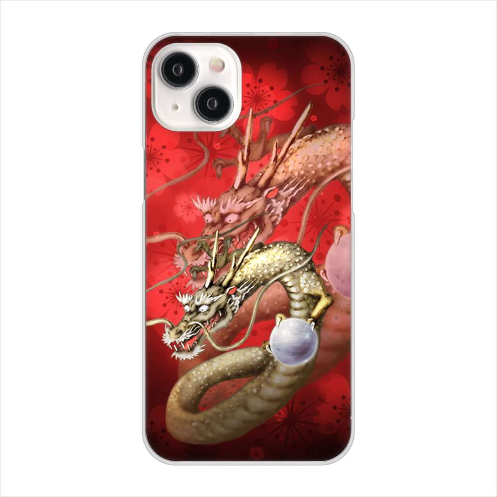 iPhone15 Plus 高画質仕上げ 背面印刷 ハードケース龍