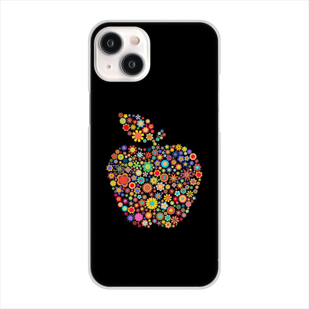 iPhone15 Plus 高画質仕上げ 背面印刷 ハードケース 【1195 カラフルアップル】