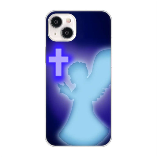 iPhone15 Plus 高画質仕上げ 背面印刷 ハードケース 【1249 祈りを捧げる天使】