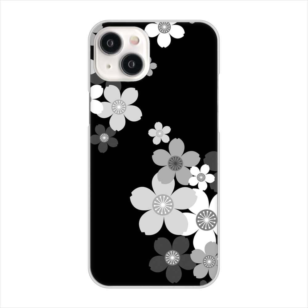 iPhone15 Plus 高画質仕上げ 背面印刷 ハードケース 【1334 桜のフレーム】
