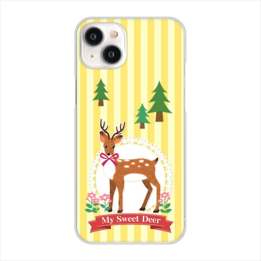 iPhone15 Plus 高画質仕上げ 背面印刷 ハードケース 【SC826 森の鹿】