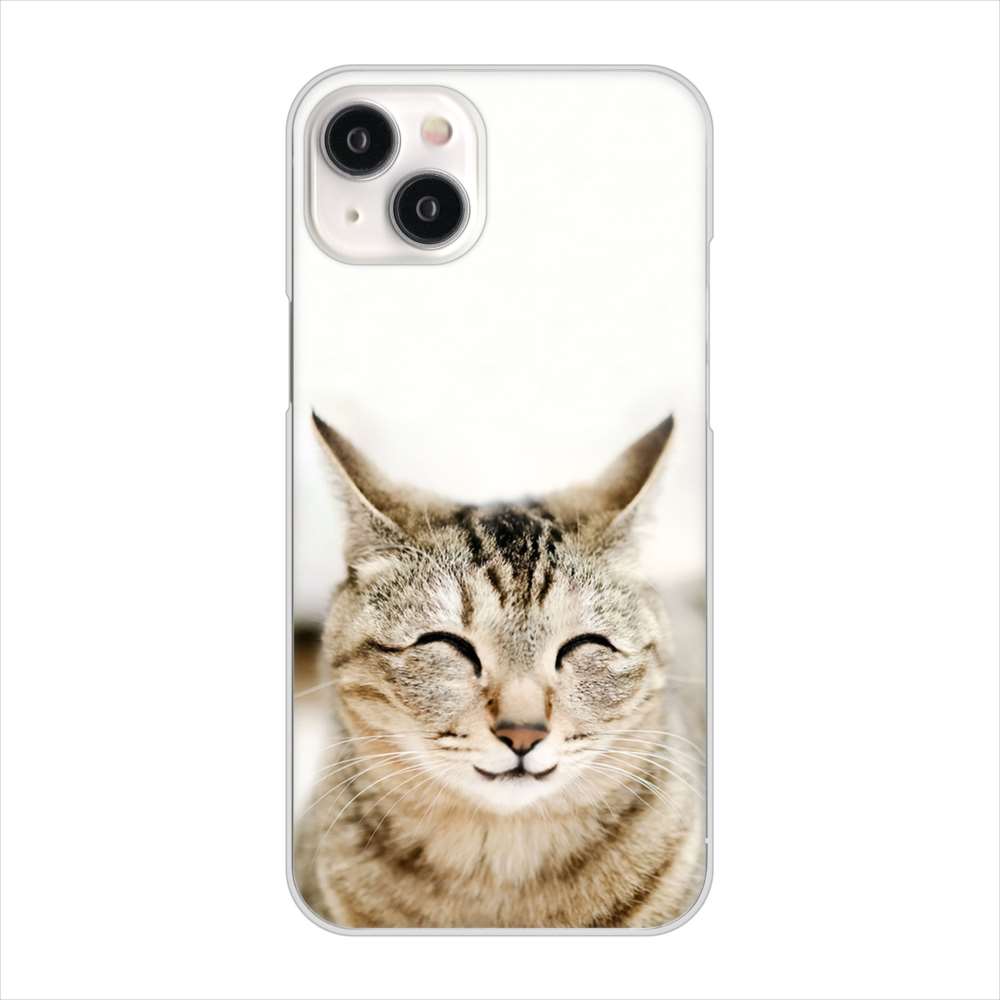 iPhone15 Plus 高画質仕上げ 背面印刷 ハードケース 【VA801 笑福ねこ】