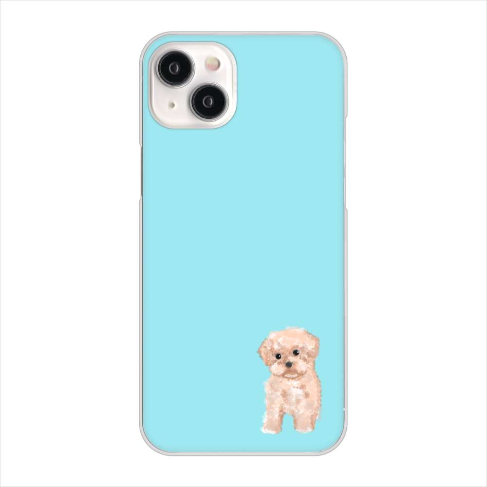 iPhone15 Plus 高画質仕上げ 背面印刷 ハードケーストイプードルアプリコット