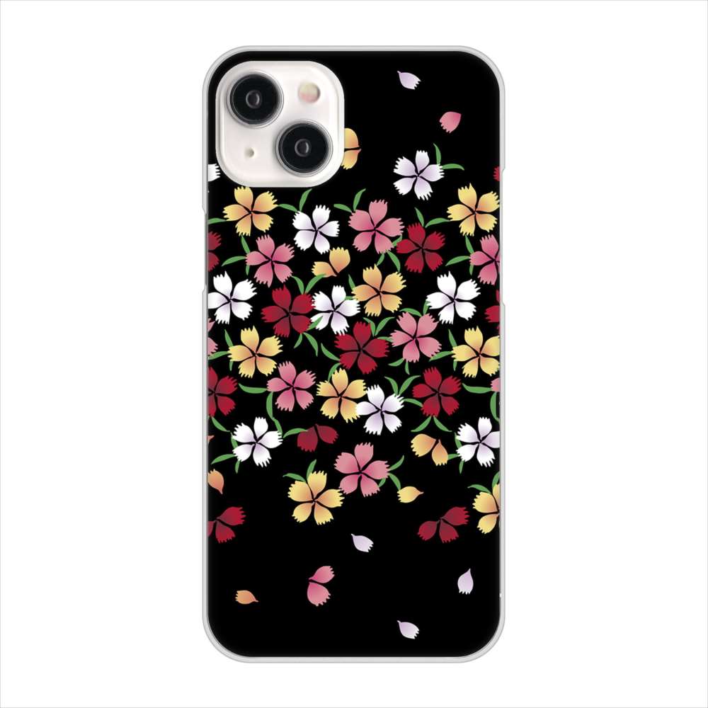 iPhone15 Plus 高画質仕上げ 背面印刷 ハードケース和花柄