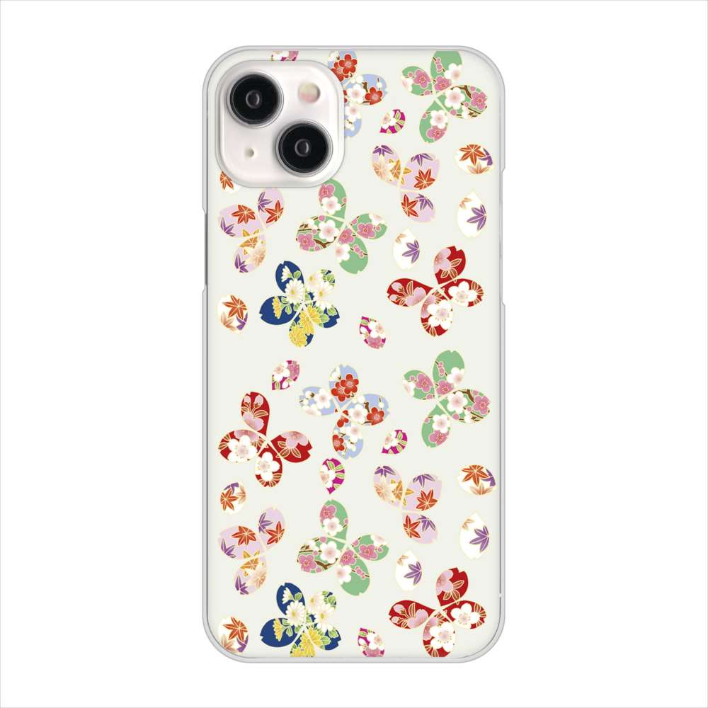 iPhone15 Plus 高画質仕上げ 背面印刷 ハードケース和花柄