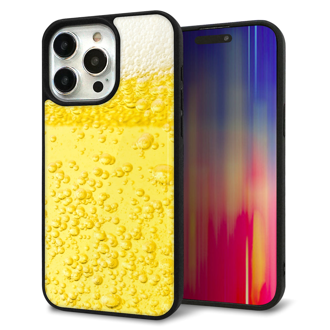 iPhone15 Pro Max 強化ガラス＆TPUスマホケース ガラプリ【450 生ビール】
