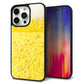 iPhone15 Pro Max 強化ガラス＆TPUスマホケース ガラプリ【450 生ビール】
