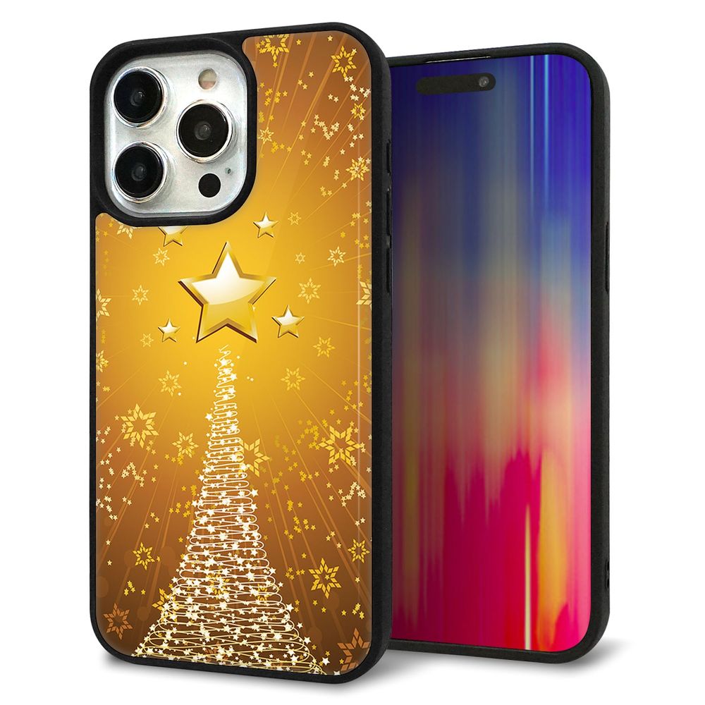 iPhone 15 Pro Max 強化ガラス＆TPUスマホケース ガラプリ【590 光の塔】