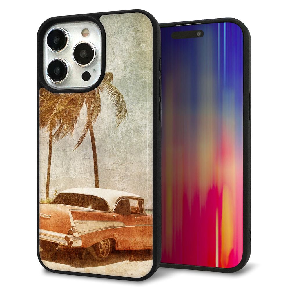 iPhone 15 Pro Max 強化ガラス＆TPUスマホケース ガラプリ【620 憧れの時-CAR】