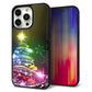 iPhone 15 Pro Max 強化ガラス＆TPUスマホケース ガラプリ【722 レインボークリスマス】