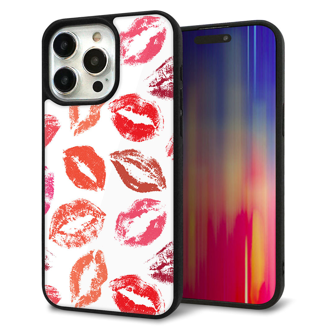 iPhone15 Pro Max 強化ガラス＆TPUスマホケース ガラプリ【734 キスkissキス】