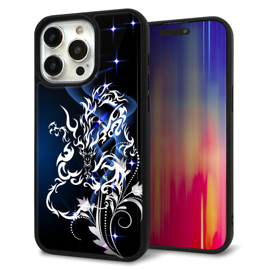 iPhone15 Pro Max 強化ガラス＆TPUスマホケース ガラプリ【1000 闇のシェンロン】